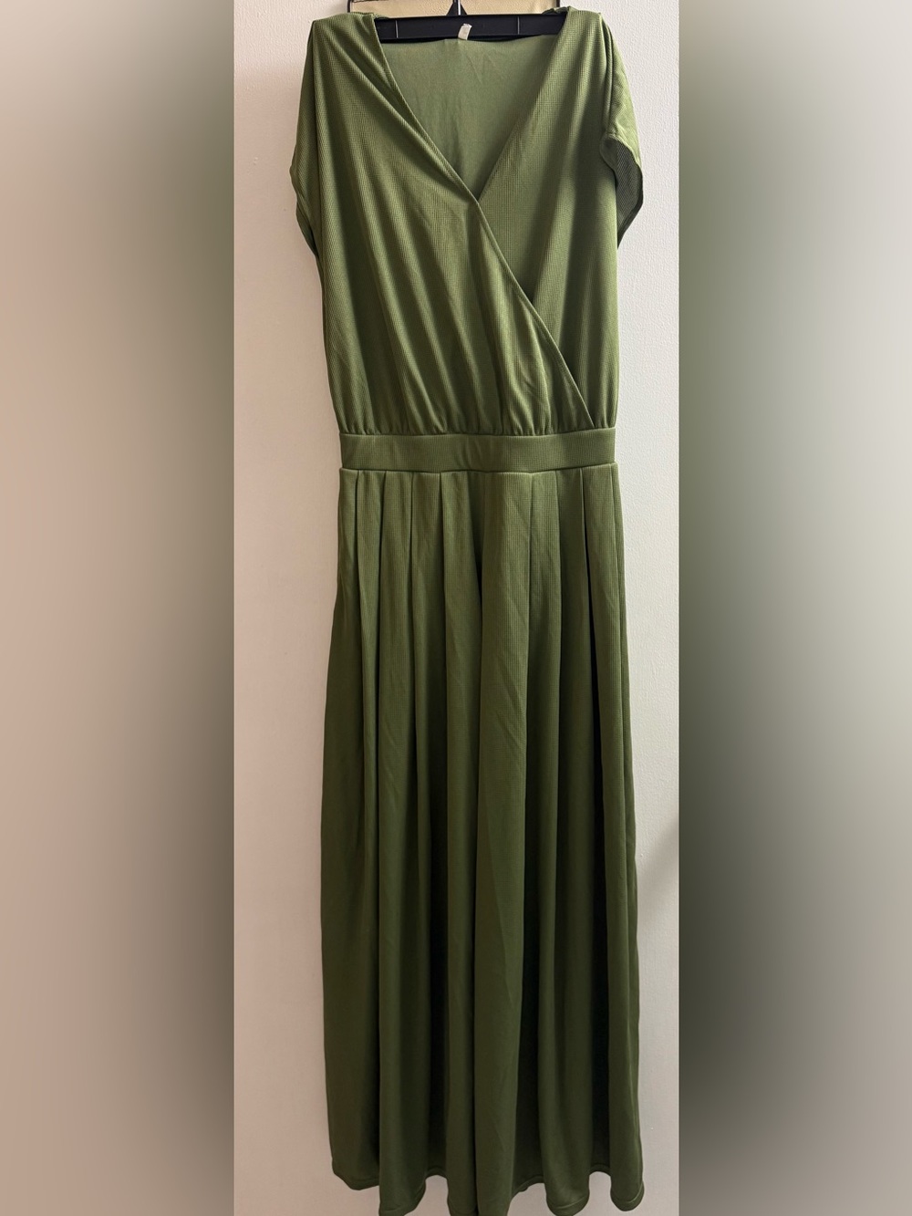 HALARA Olive Green Wrap-Style Jumpsuit